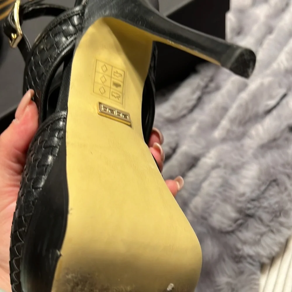 Bebe Black Platform Heels - Picture 6 of 8